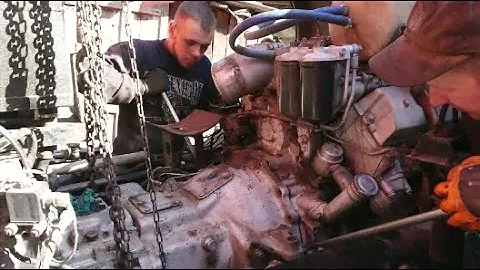 Проблема со сцеплением на Камазе, еле сдернули КПП!