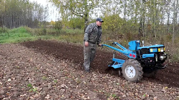 Тяжелый дизельный мотоблок Prorab GT100RDKe. Работа с фрезой.