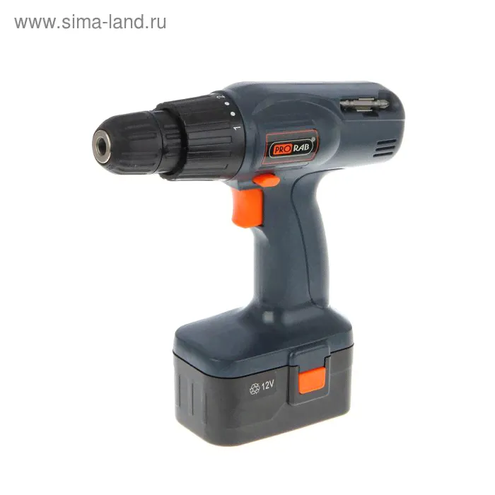 Шуруповерт аккумуляторный Prorab 1112K2A, 12 В, 0-550 об/мин, заряд 3-5 ч-0